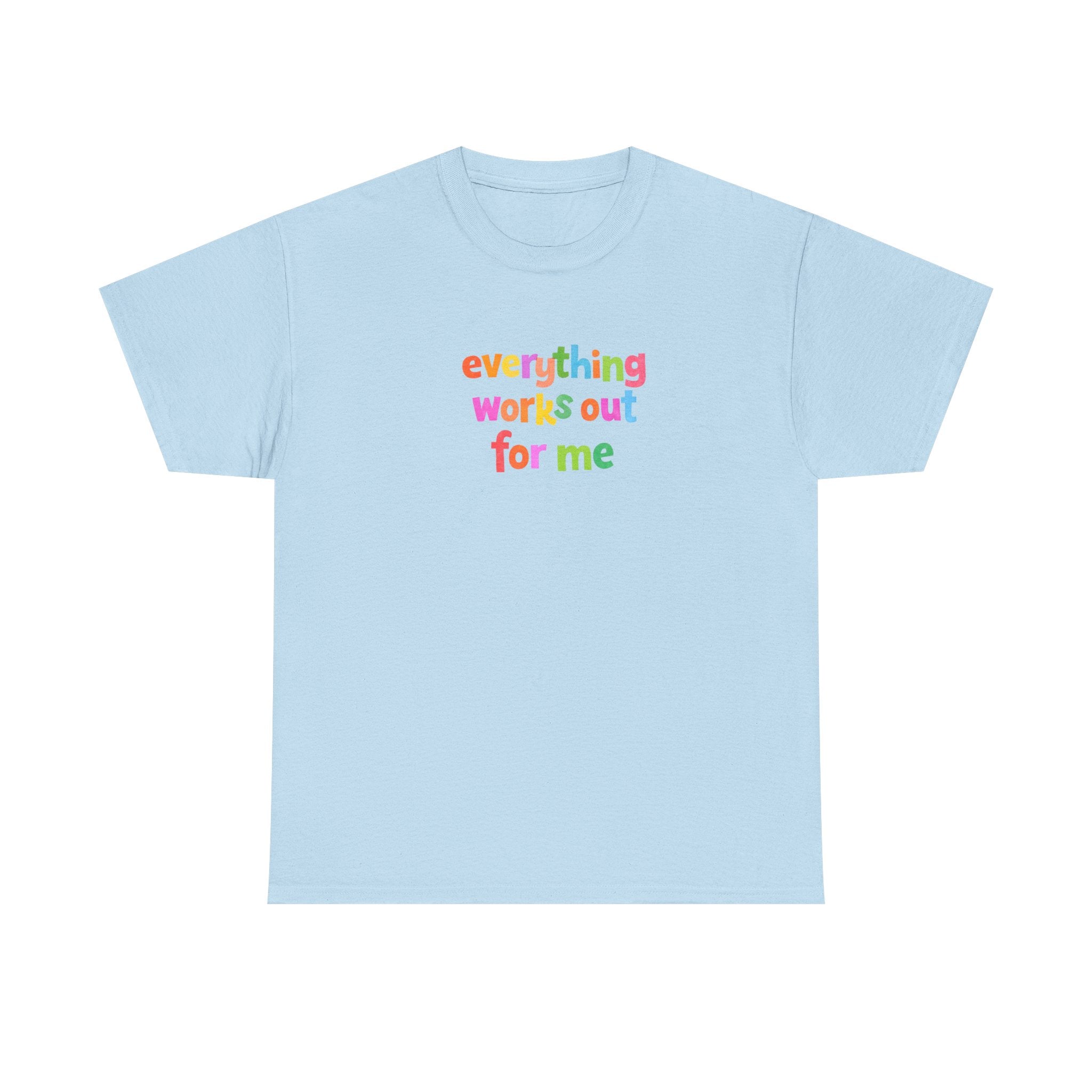 Rainbow Lettering T-Shirt | Colorful Oversized Cotton Tee