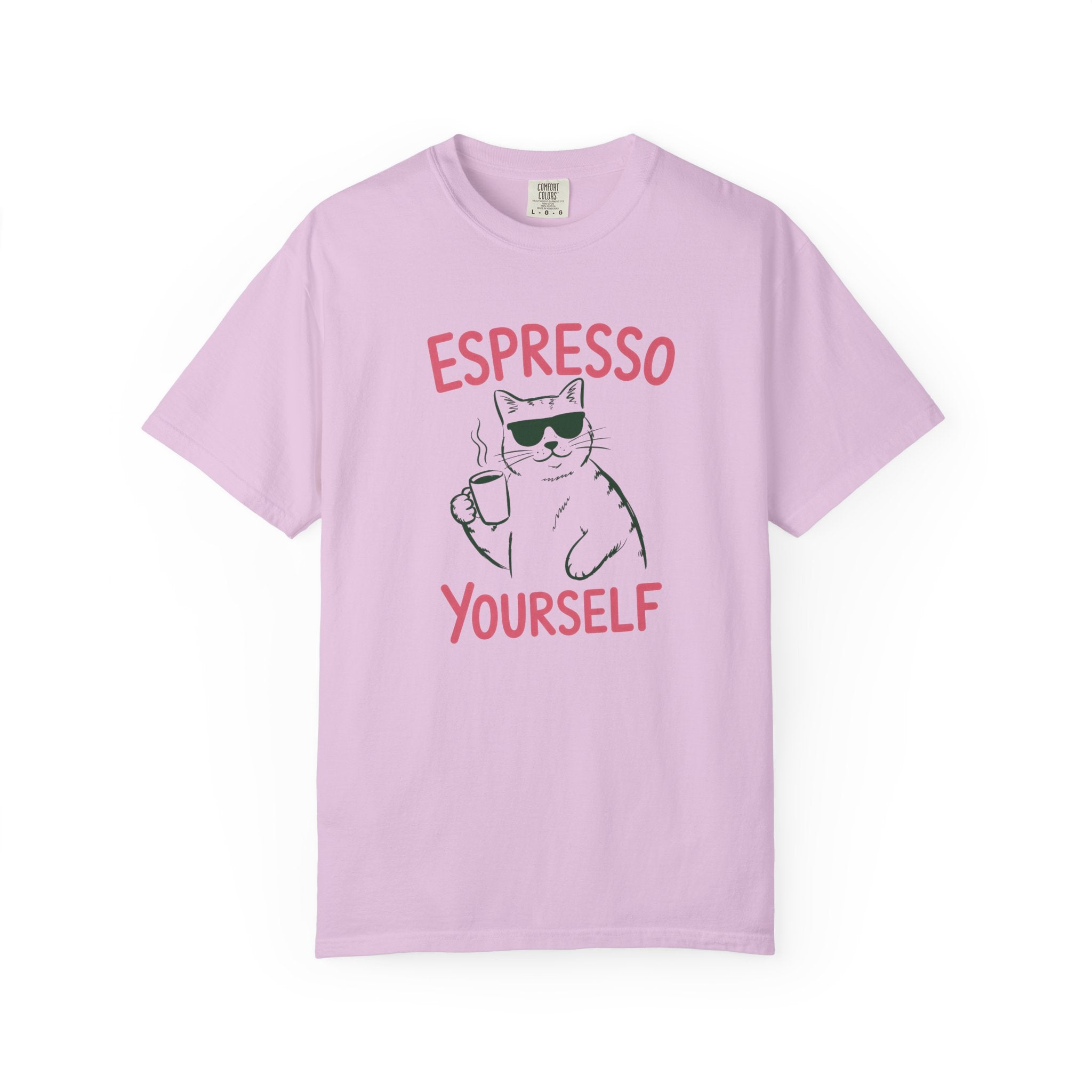 Espresso Yourself Cat T-shirt | Coffee Cat Illustration