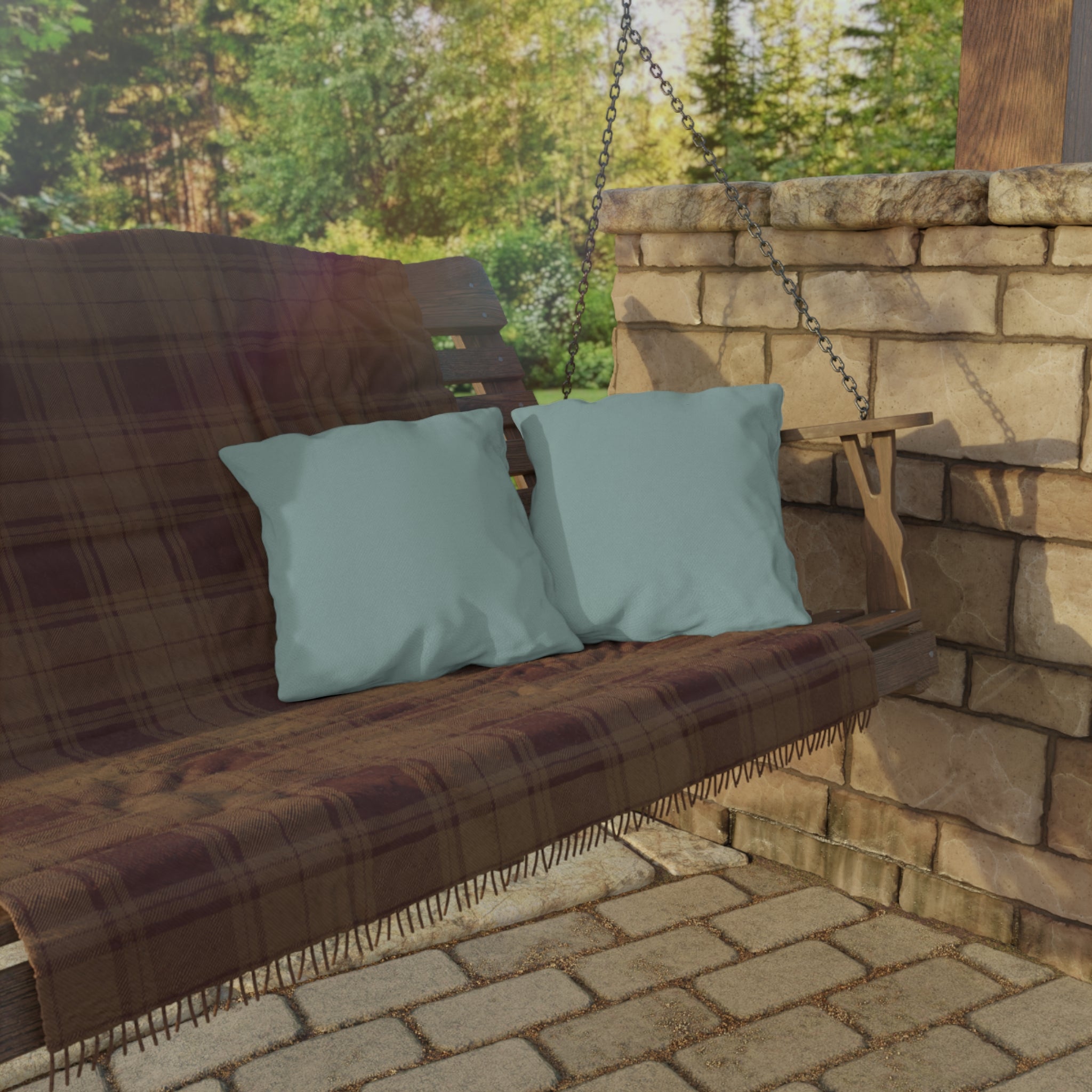 Solid Seafoam Outdoor Pillow | Coastal Patio Cushion, Weather-Resistant Throw