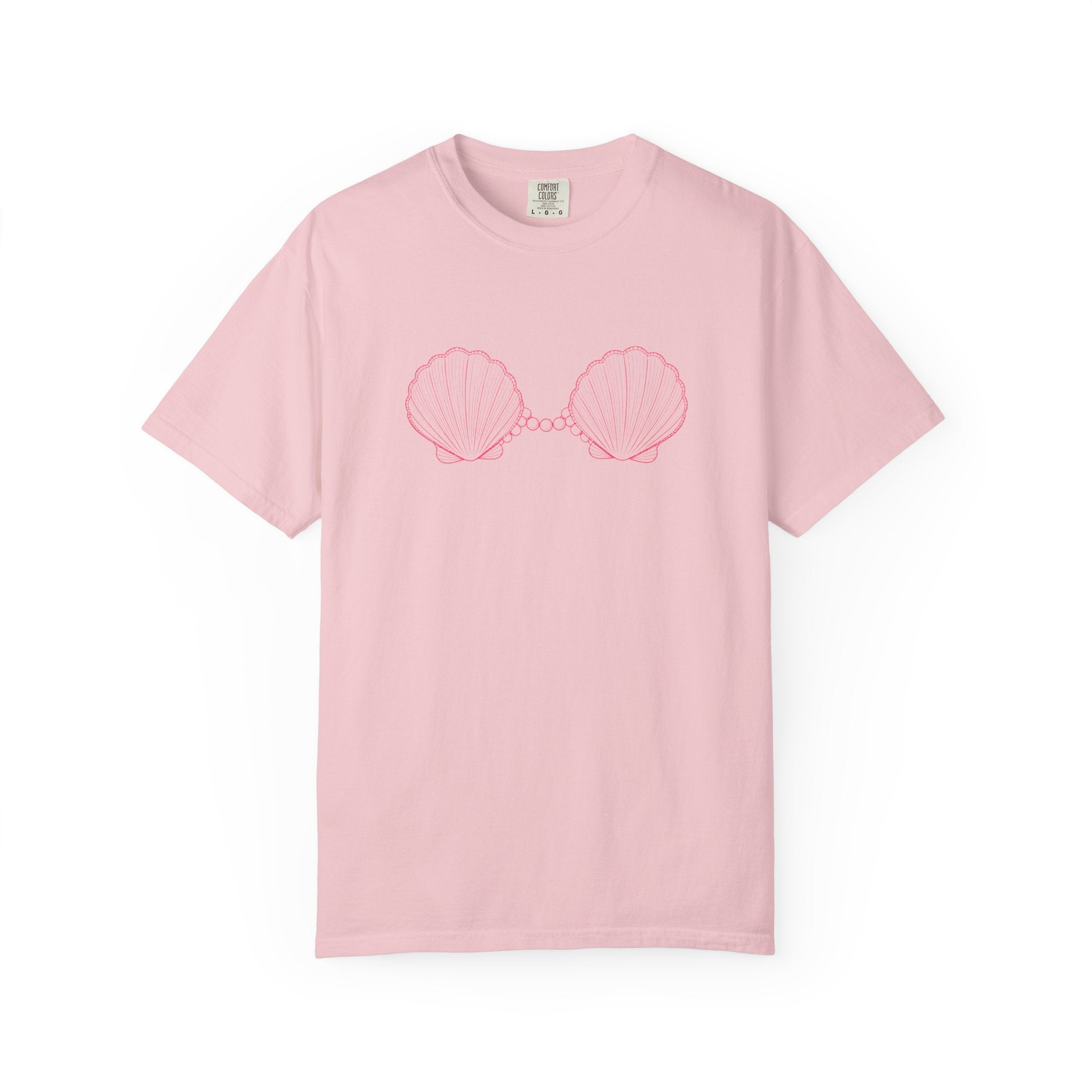 Mermaid Shell Bra T-shirt | Mermaid Energy Graphic Tee