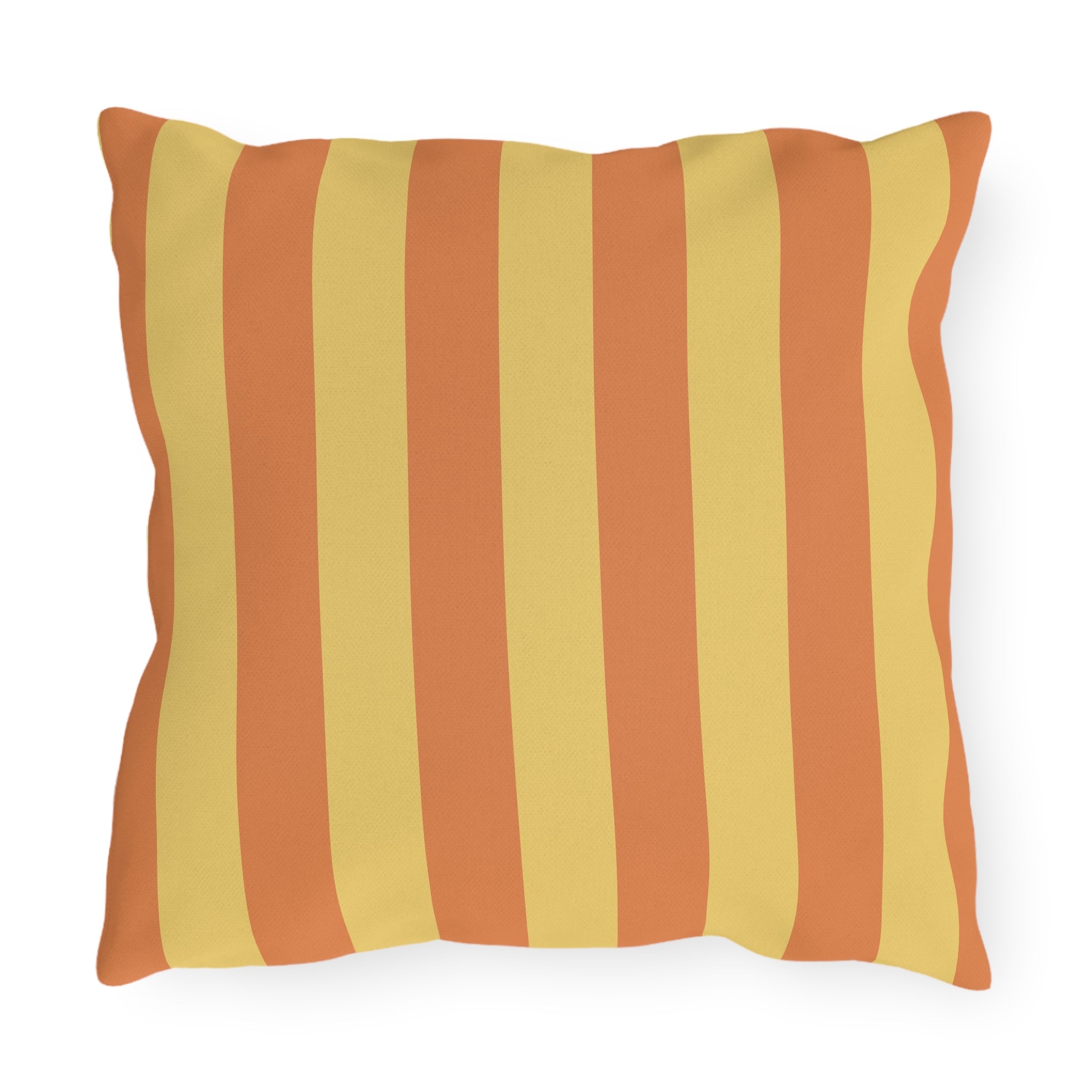 Sunset Stripe Outdoor Pillows | Yellow Orange Striped Cushion