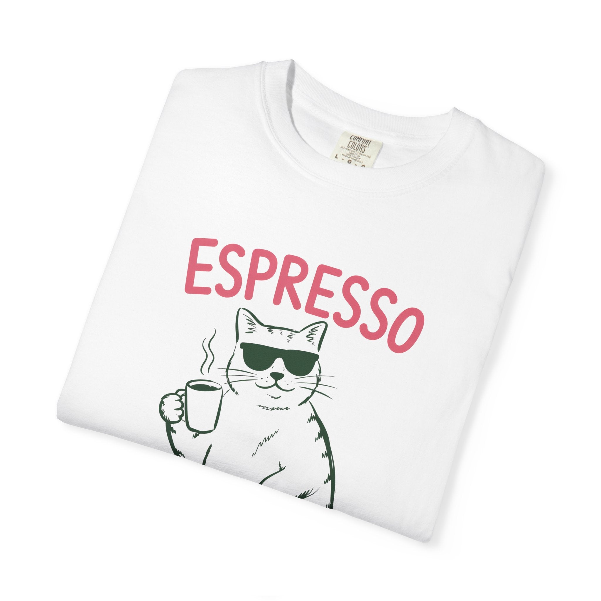 Espresso Yourself Cat T-shirt | Coffee Cat Illustration