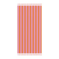 Boho Stripe Beach Towel | Pink Orange Turkish Towel