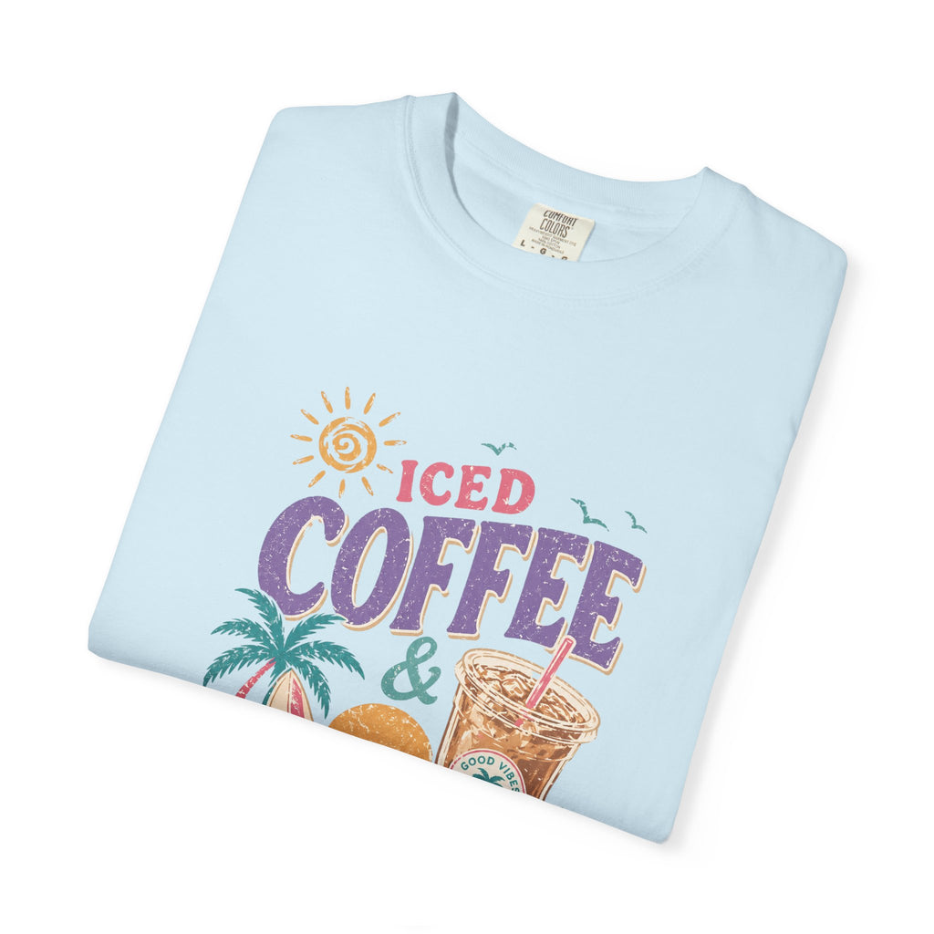 T-shirt | Tropical Palm Sunset and Coffee Design