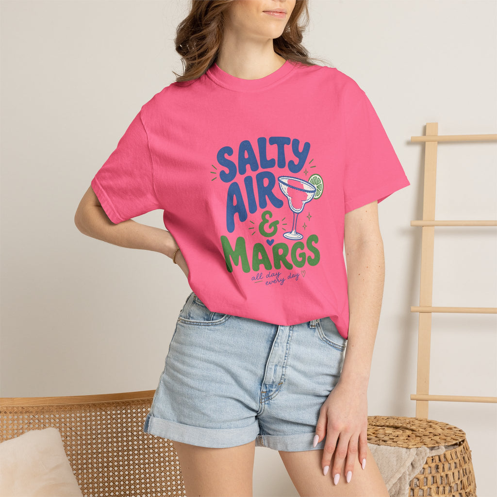 Salty Air & Margs T-Shirt | Margarita Cocktail Beach Tee