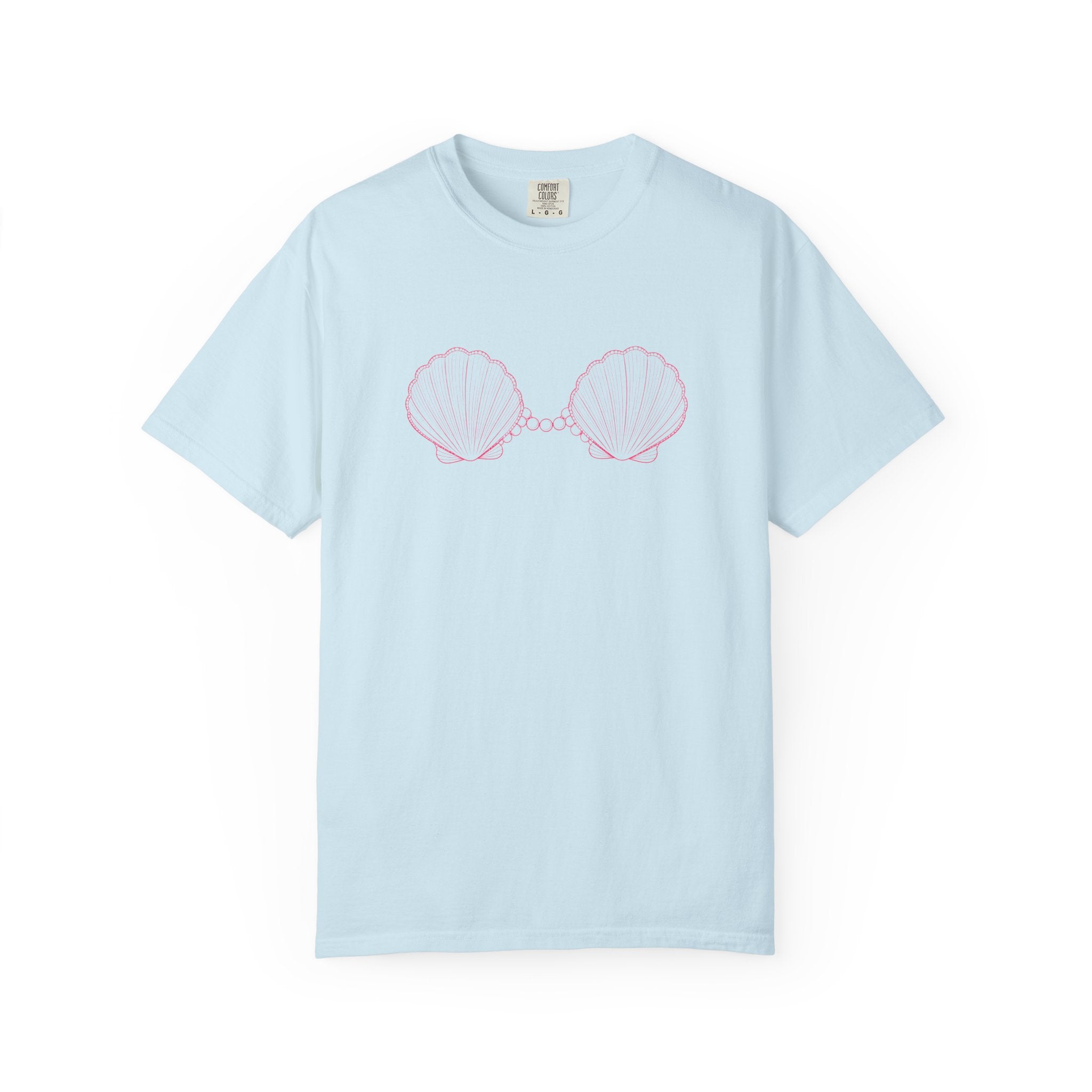 Mermaid Shell Bra T-shirt | Mermaid Energy Graphic Tee