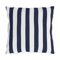 Navy blue White Stripe Outdoor Pillow | Coastal Patio Cushion