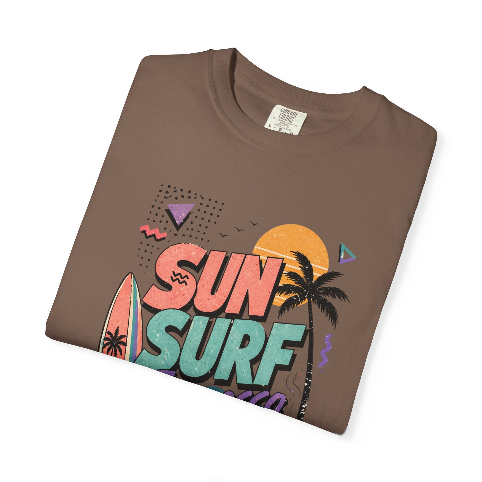 T-shirt | Tropical Palm Sunset and Coffee Design