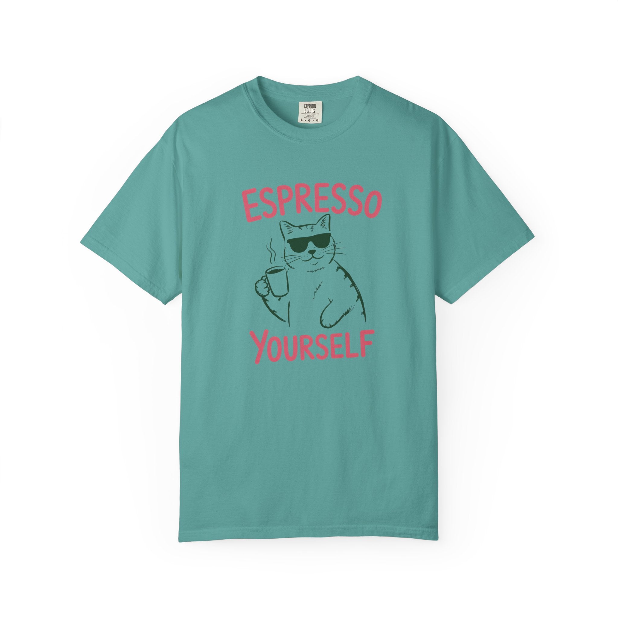 Espresso Yourself Cat T-shirt | Coffee Cat Illustration