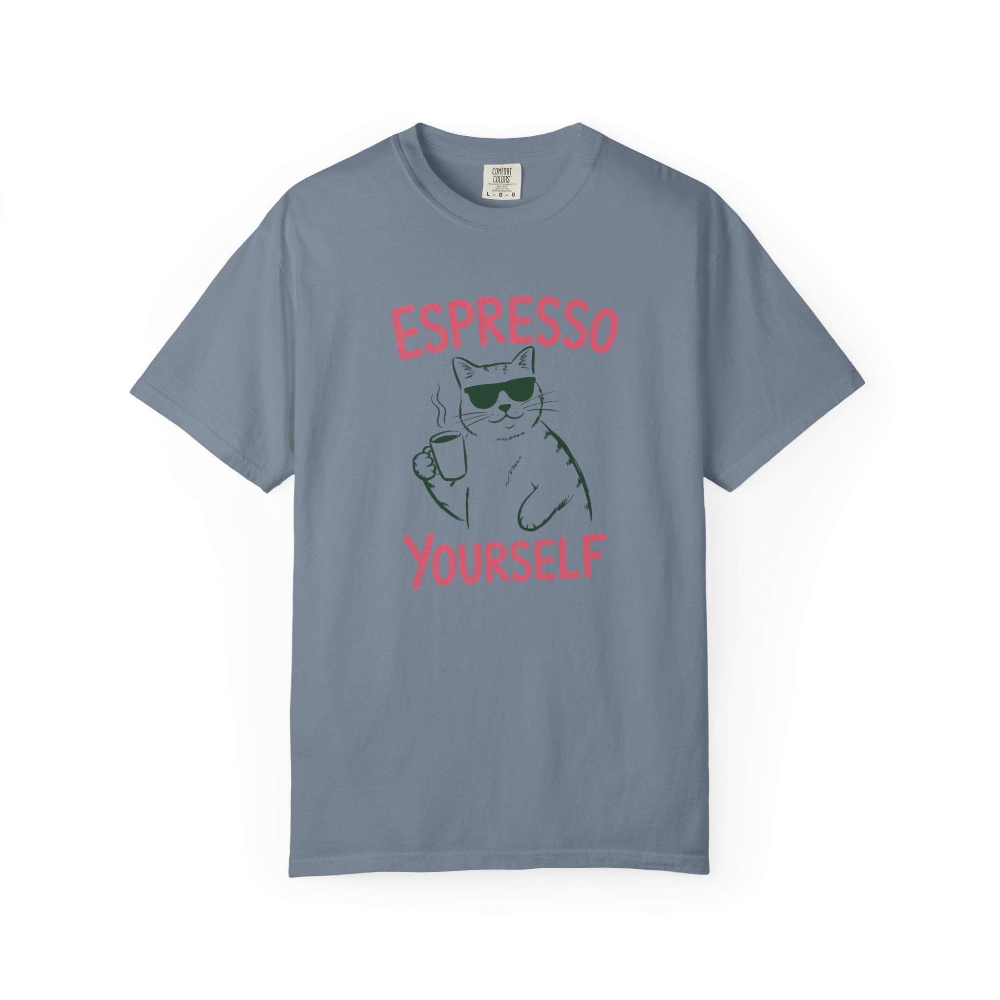 Espresso Yourself Cat T-shirt | Coffee Cat Illustration