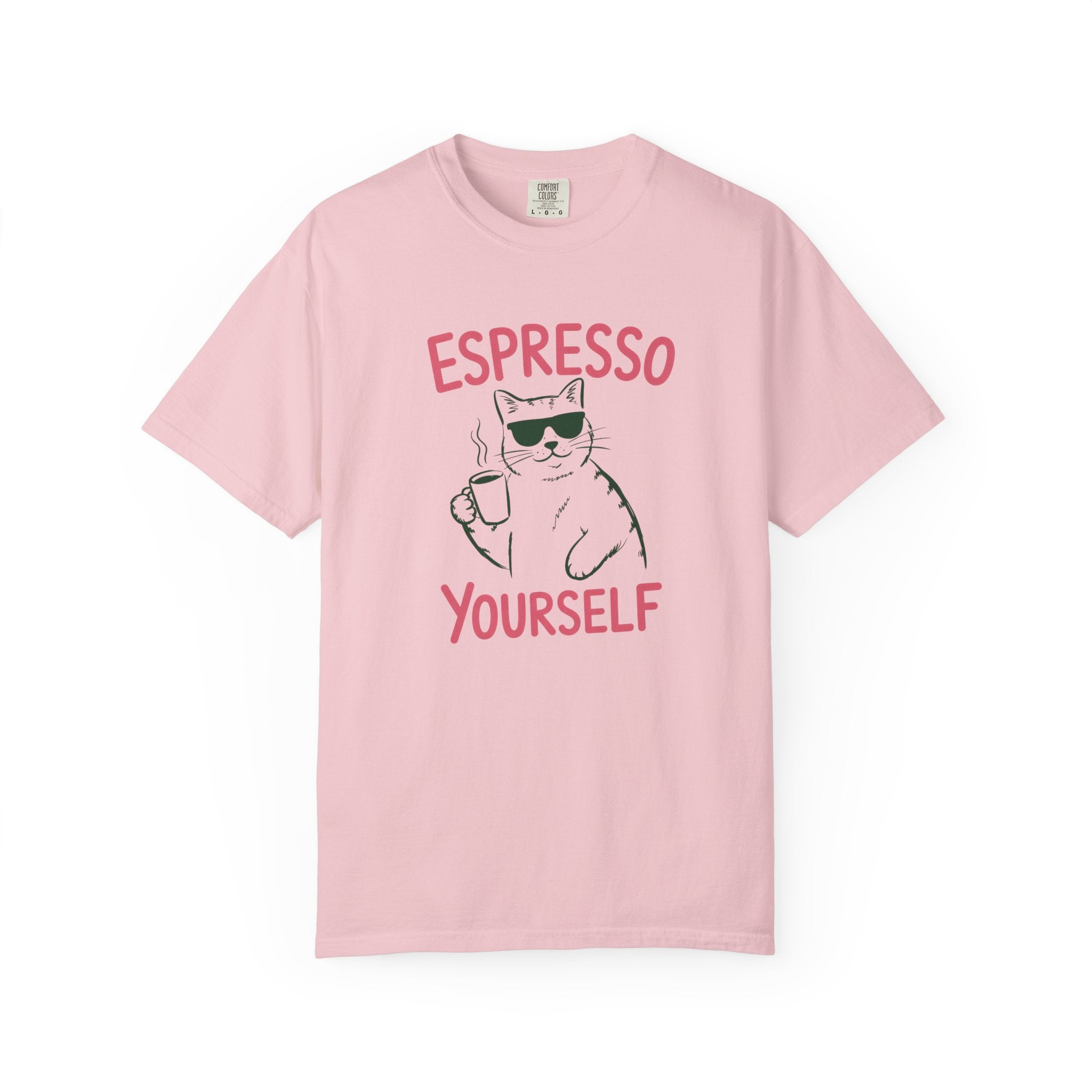 Espresso Yourself Cat T-shirt | Coffee Cat Illustration
