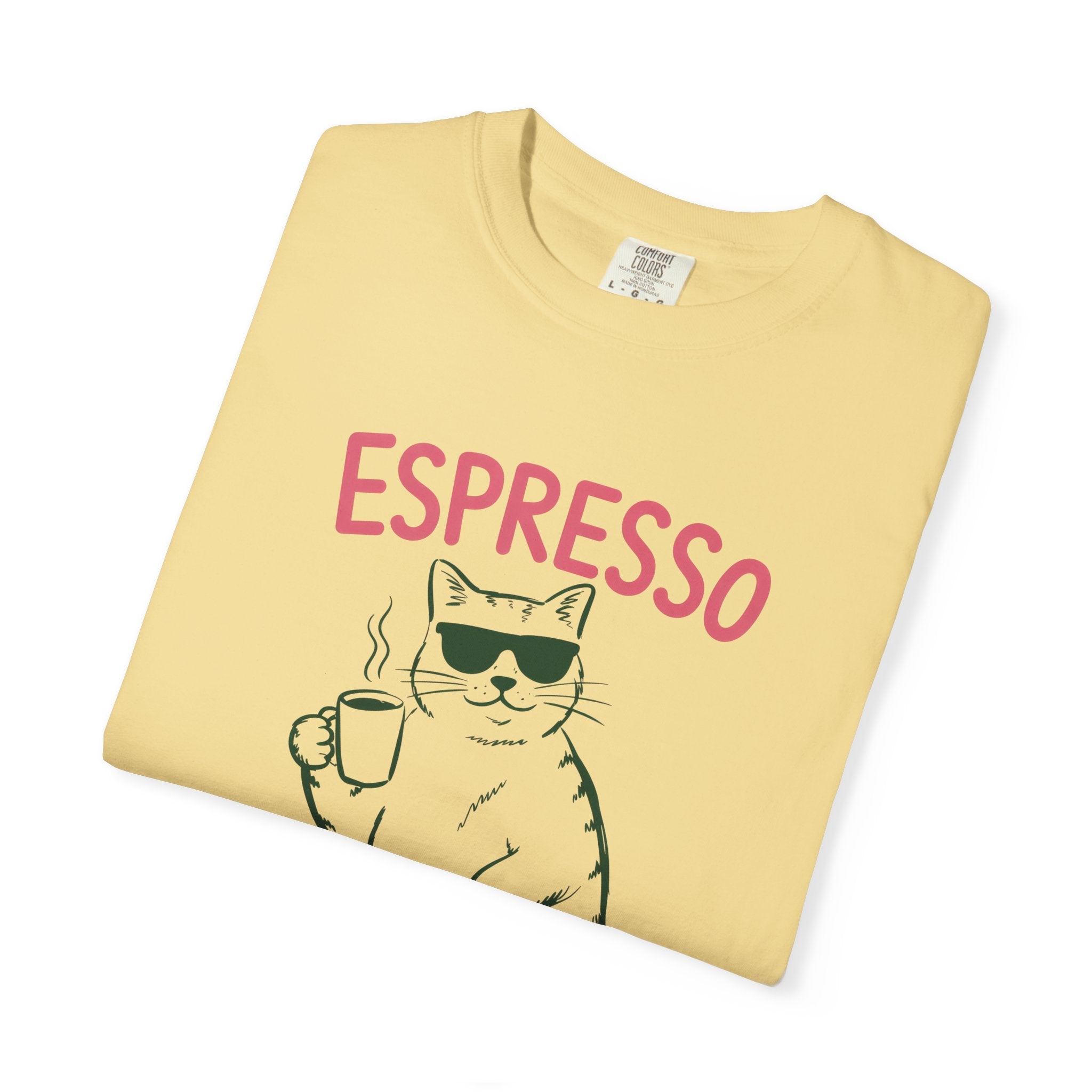 Espresso Yourself Cat T-shirt | Coffee Cat Illustration