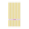 Yellow Stripe Boho Beach Cloth | Turkish Towel, Fringe Beach Towel