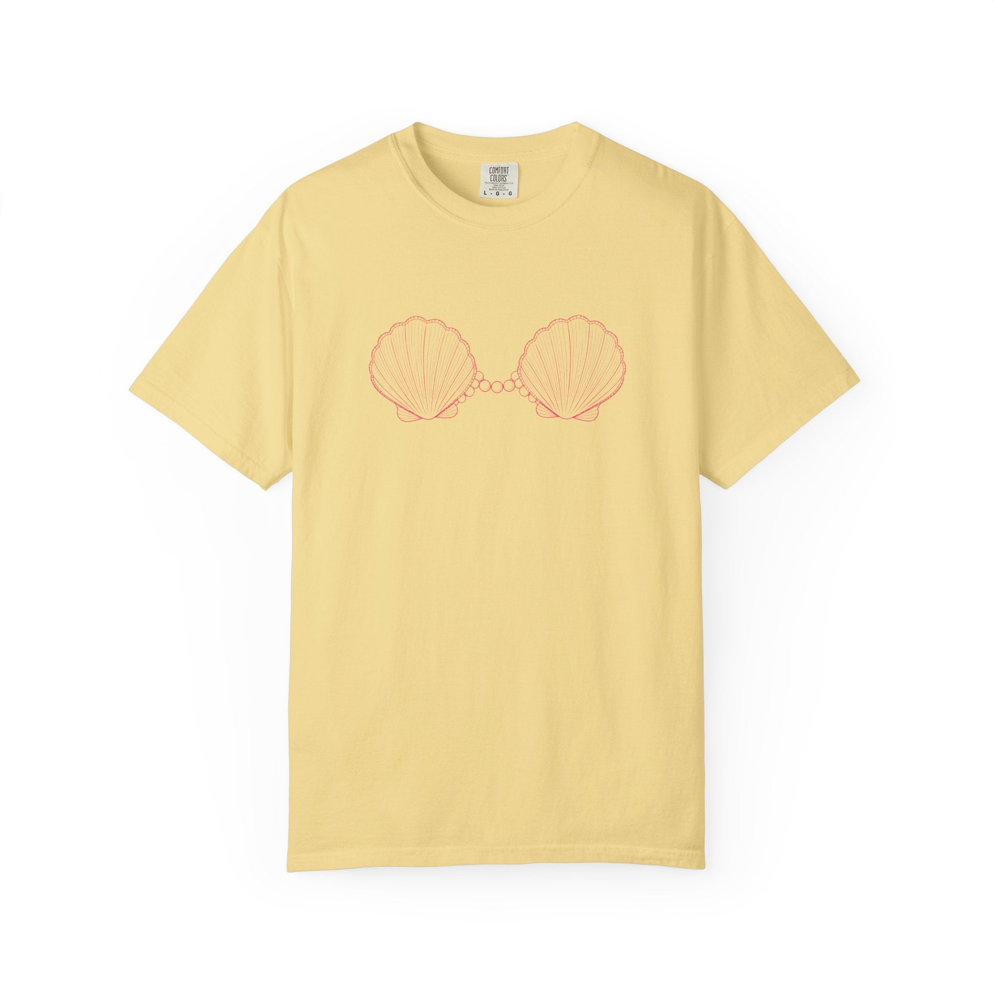 Mermaid Shell Bra T-shirt | Mermaid Energy Graphic Tee