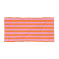 Pink and Orange Striped Beach Towel | Retro Summer Stripes