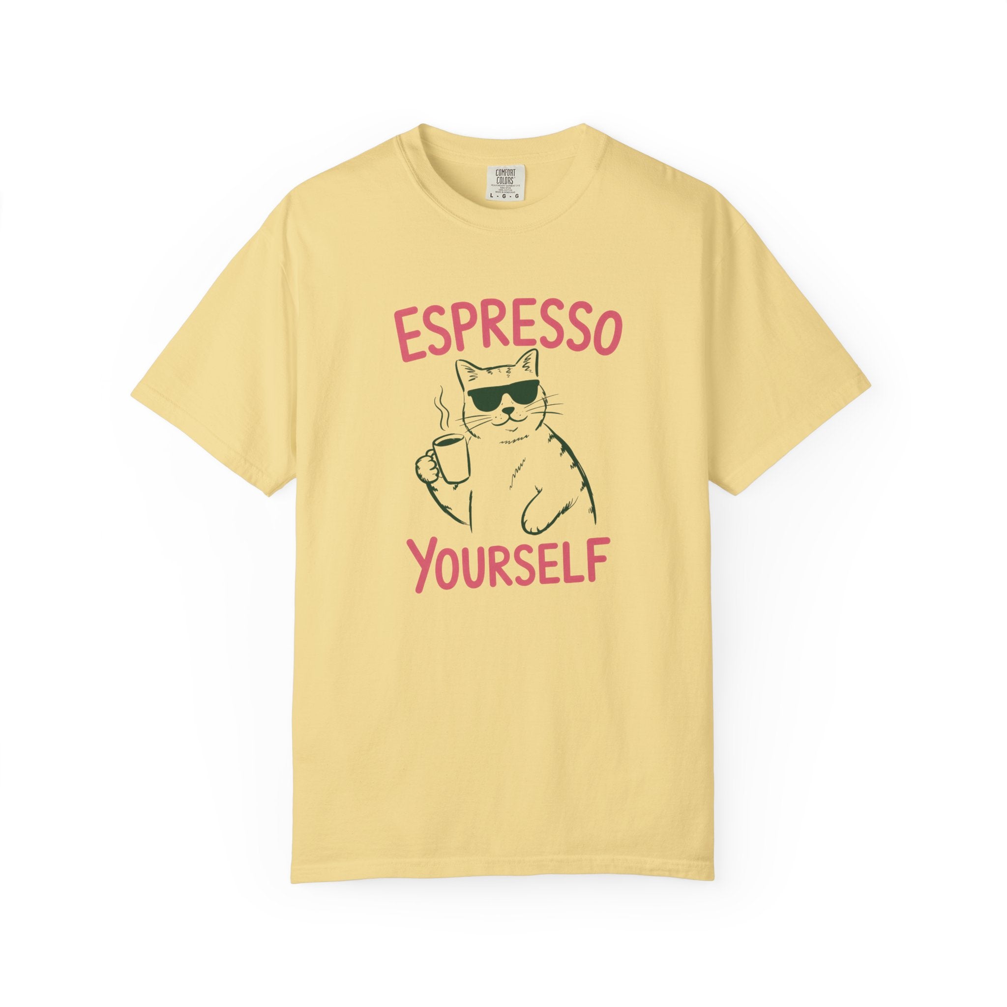 Espresso Yourself Cat T-shirt | Coffee Cat Illustration