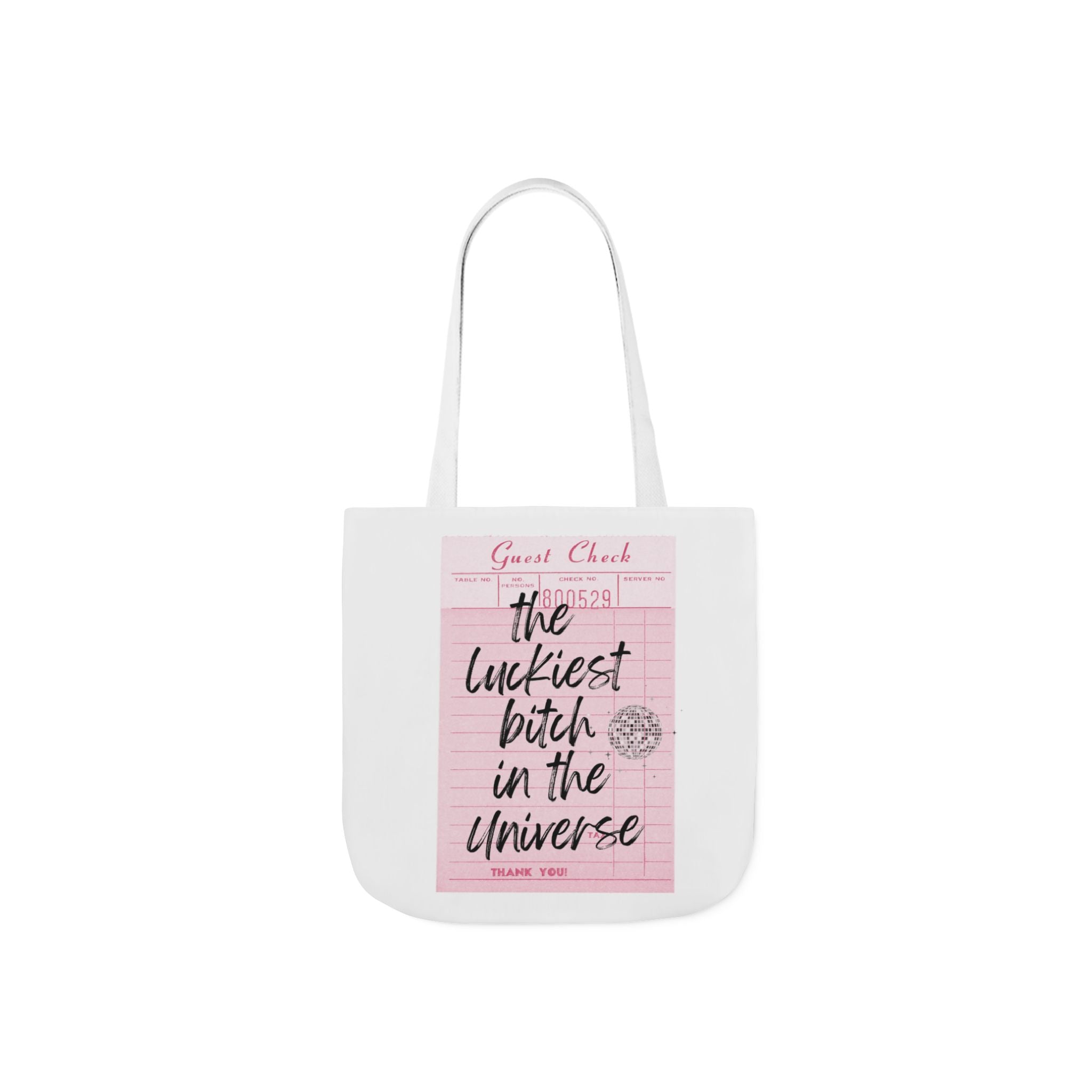 The Luckiest Bitch in the Universe tote bag | Canvas Tote