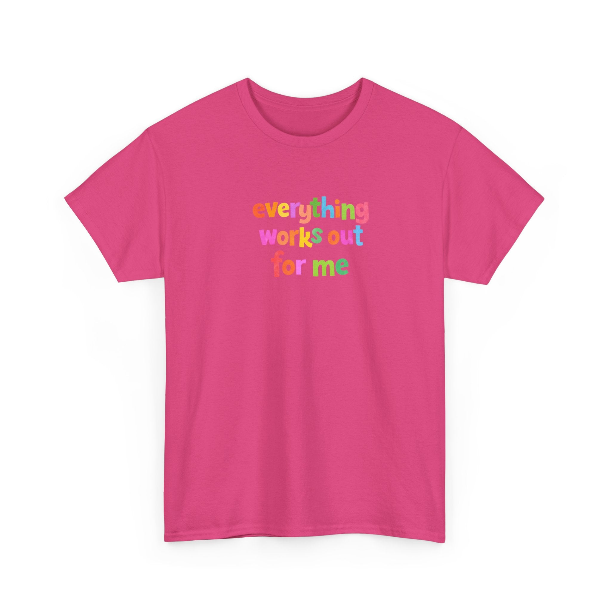 Rainbow Lettering T-Shirt | Colorful Oversized Cotton Tee