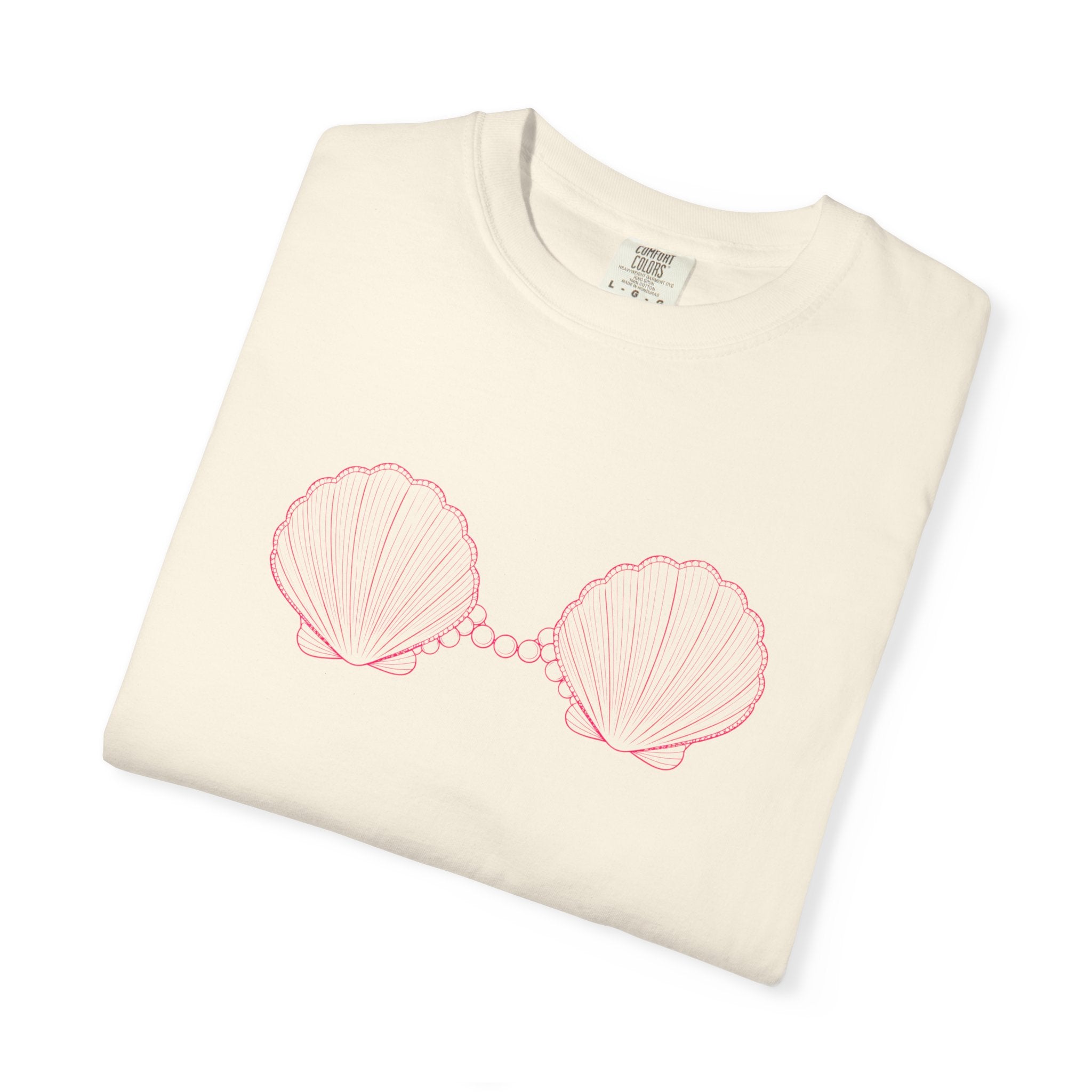 Mermaid Shell Bra T-shirt | Mermaid Energy Graphic Tee