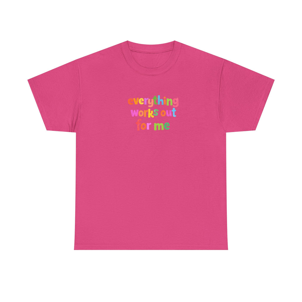 Rainbow Lettering T-Shirt | Colorful Oversized Cotton Tee