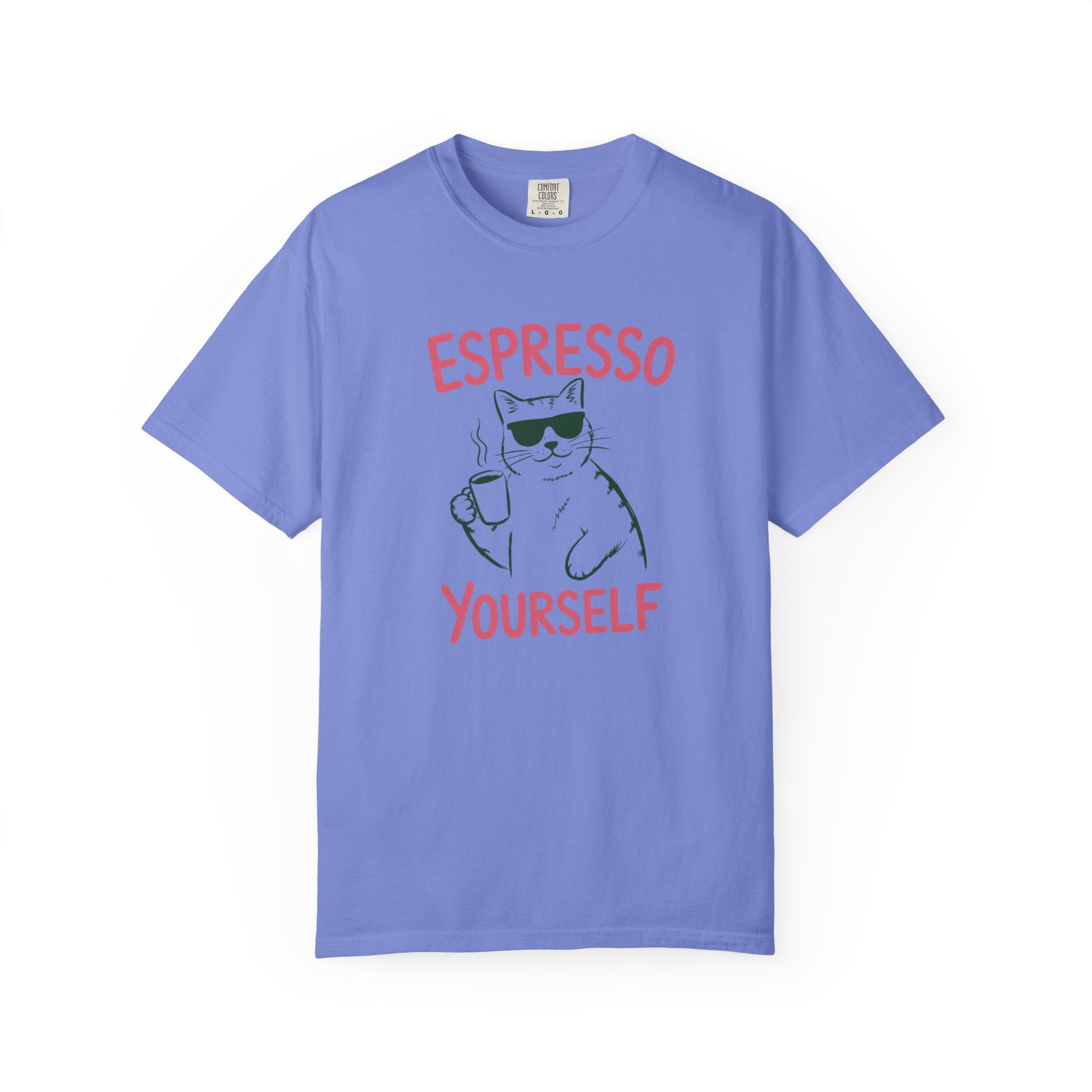 Espresso Yourself Cat T-shirt | Coffee Cat Illustration