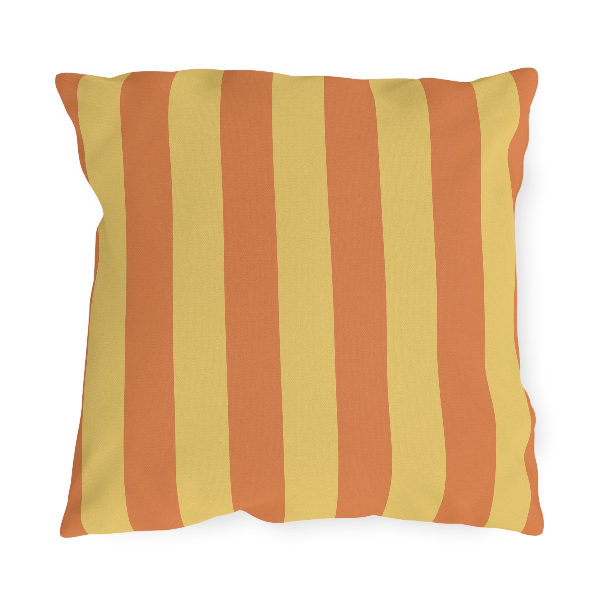 Sunset Stripe Outdoor Pillows | Yellow Orange Striped Cushion