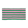 Pink and Green Beach Stripes Beach Towel