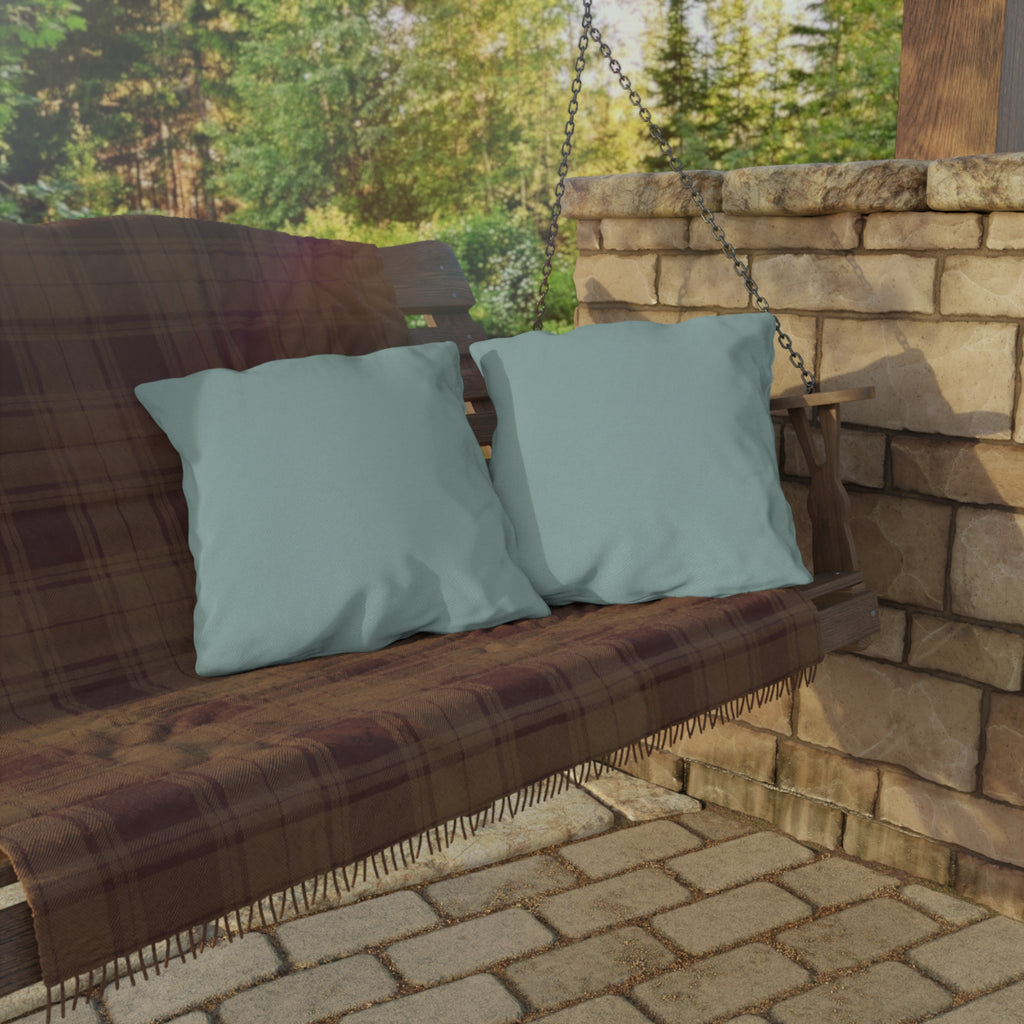 Solid Seafoam Outdoor Pillow | Coastal Patio Cushion, Weather-Resistant Throw