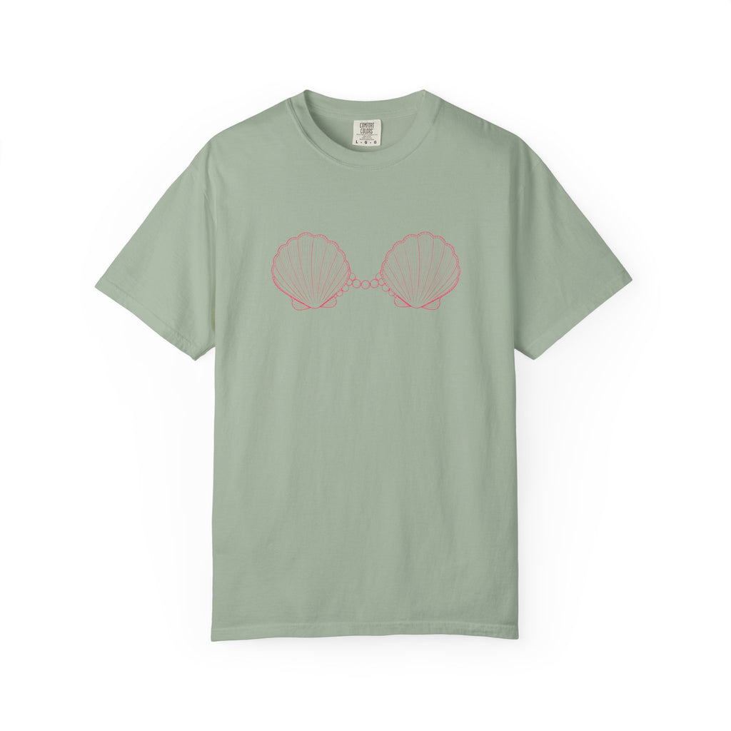 Mermaid Shell Bra T-shirt | Mermaid Energy Graphic Tee