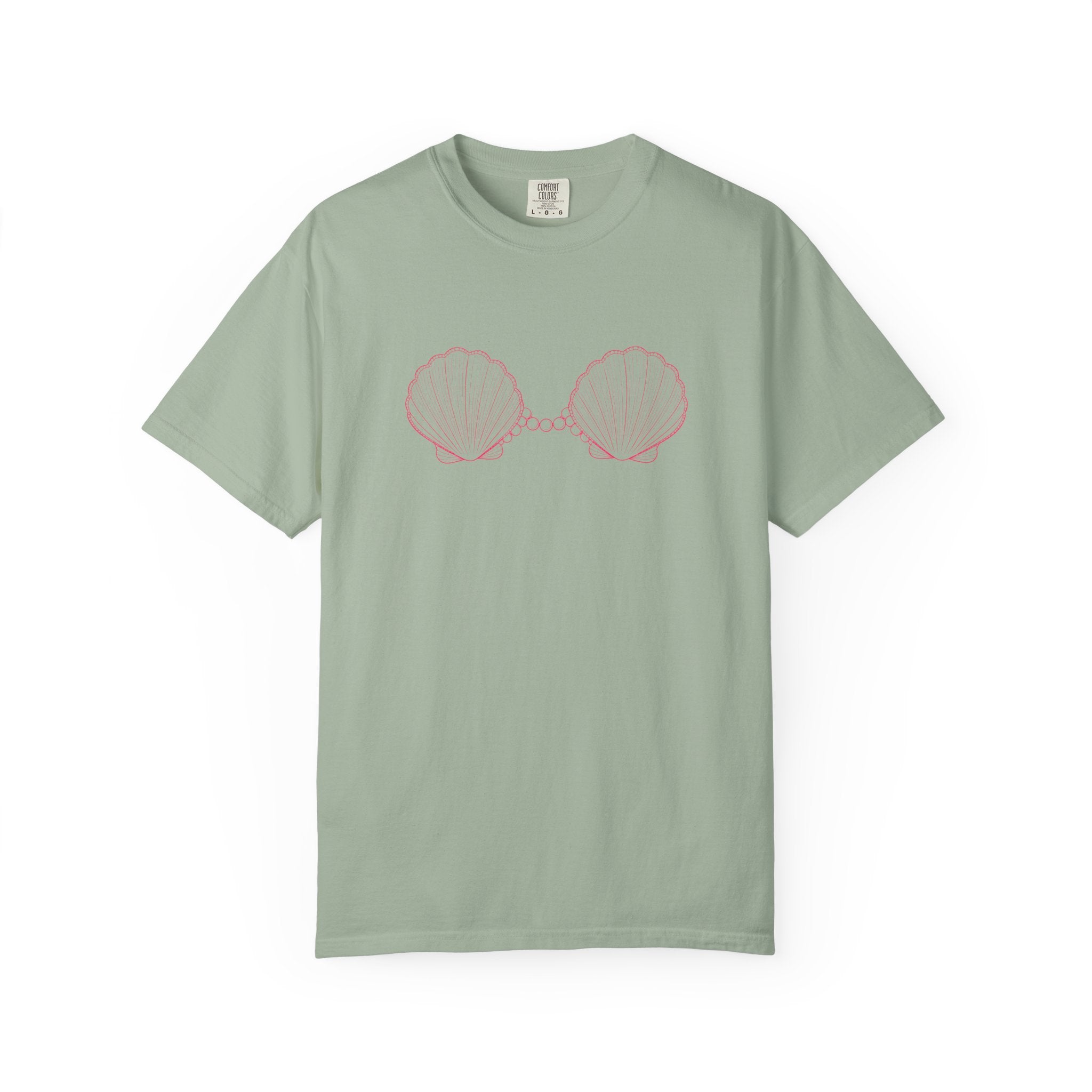 Mermaid Shell Bra T-shirt | Mermaid Energy Graphic Tee