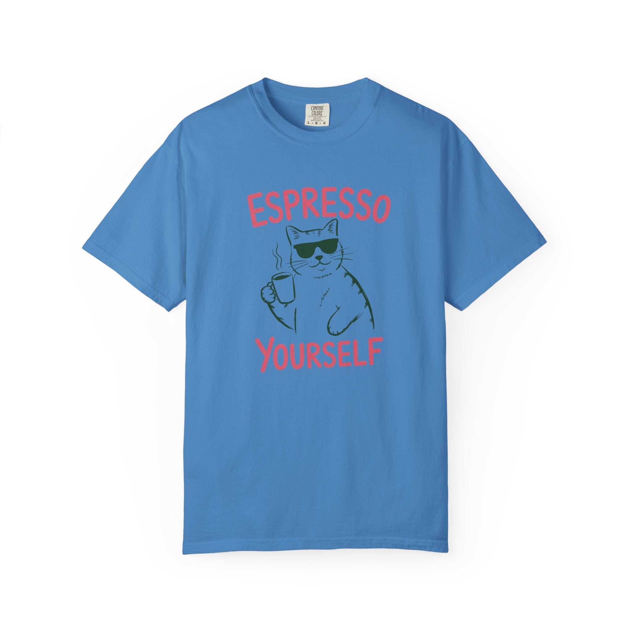 Espresso Yourself Cat T-shirt | Coffee Cat Illustration