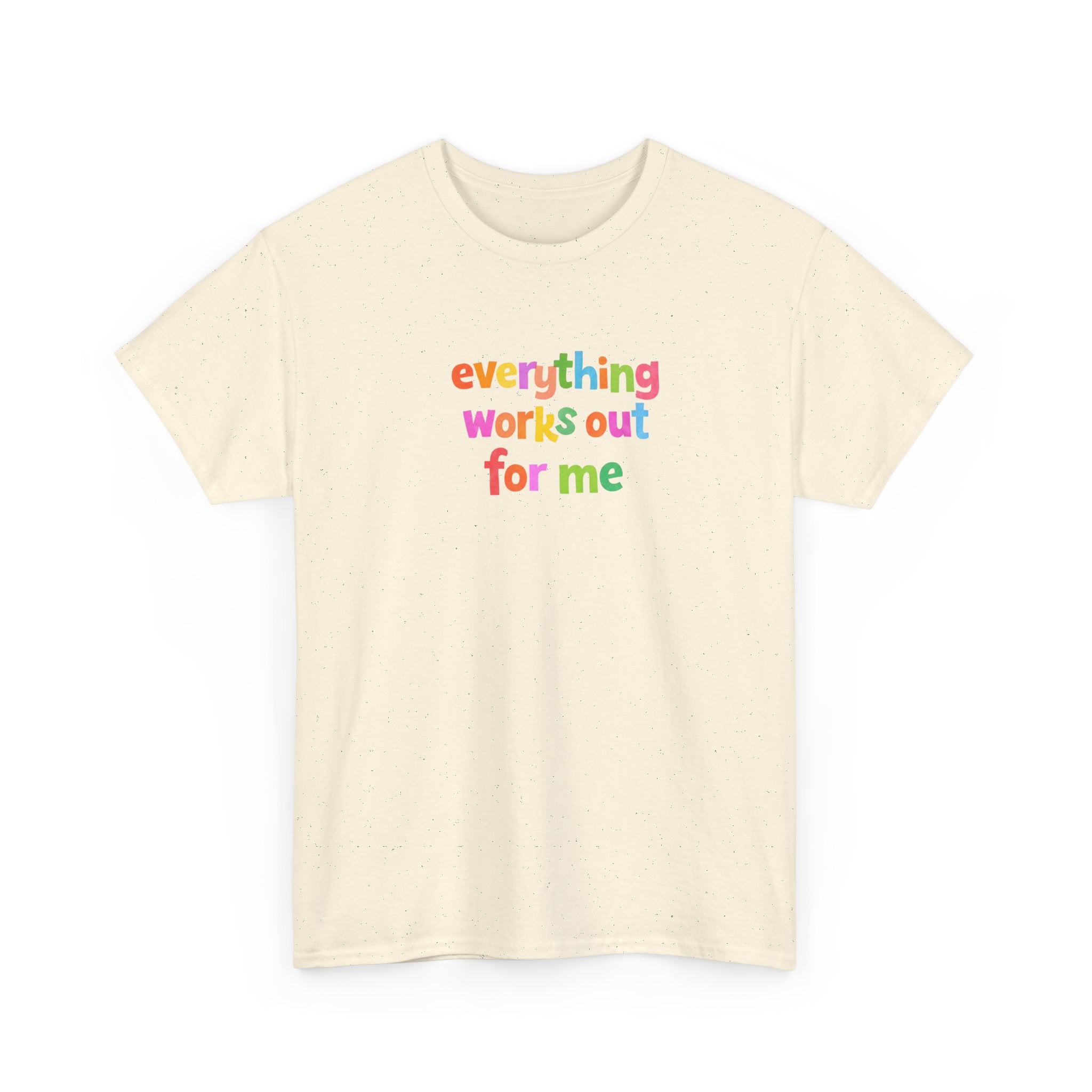 Rainbow Lettering T-Shirt | Colorful Oversized Cotton Tee