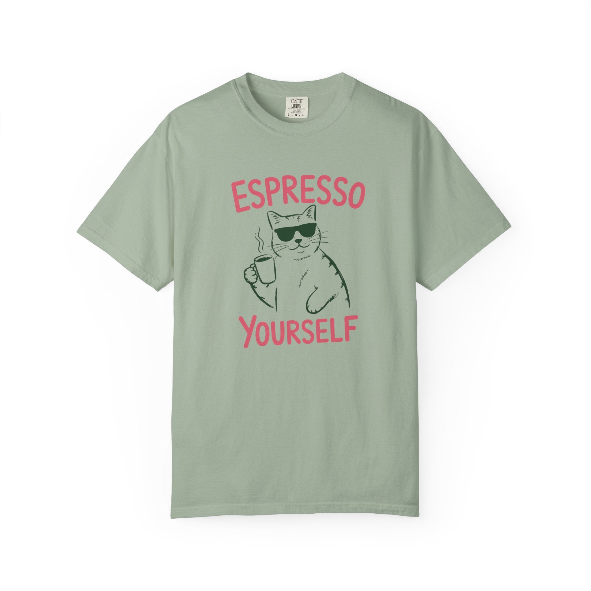 Espresso Yourself Cat T-shirt | Coffee Cat Illustration