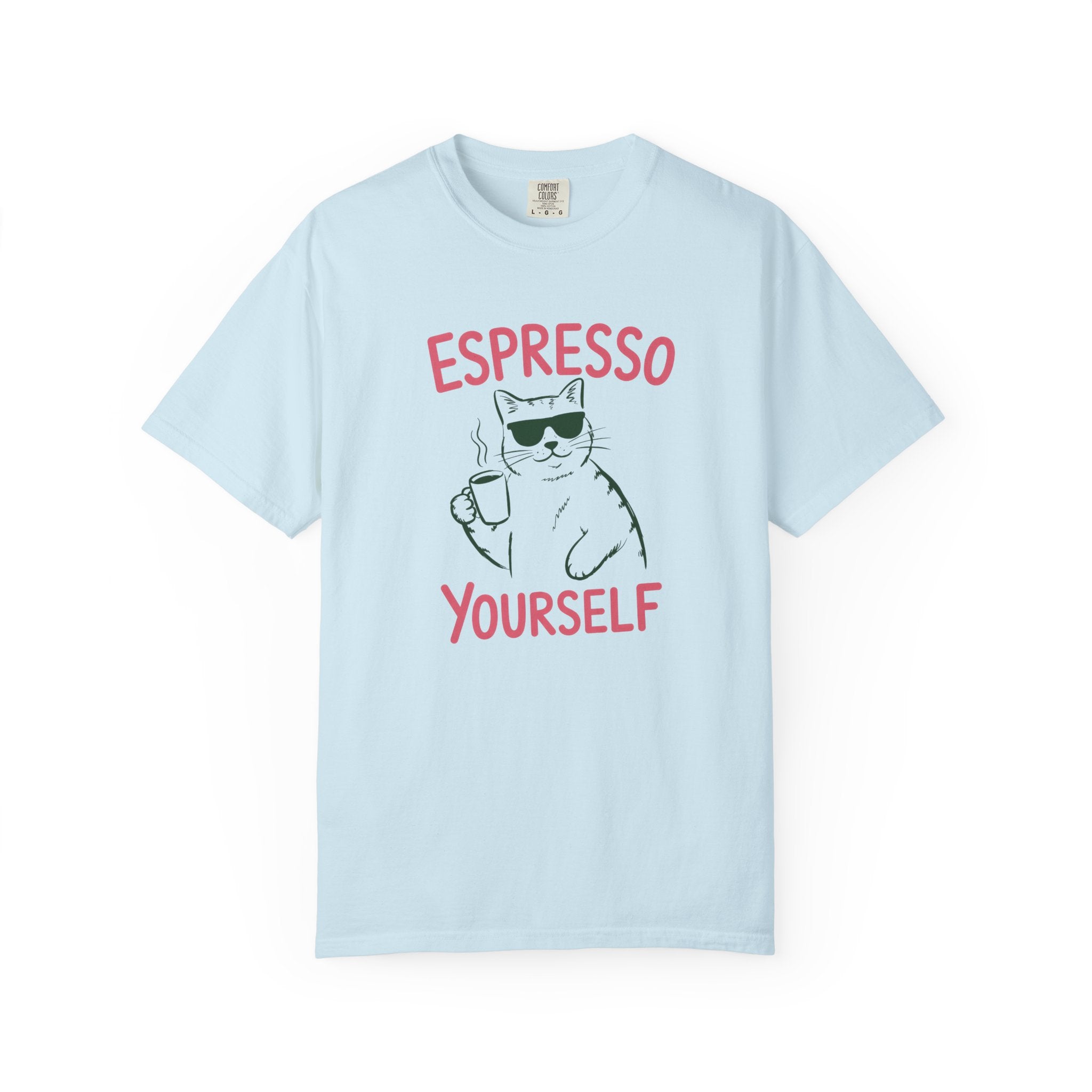Espresso Yourself Cat T-shirt | Coffee Cat Illustration