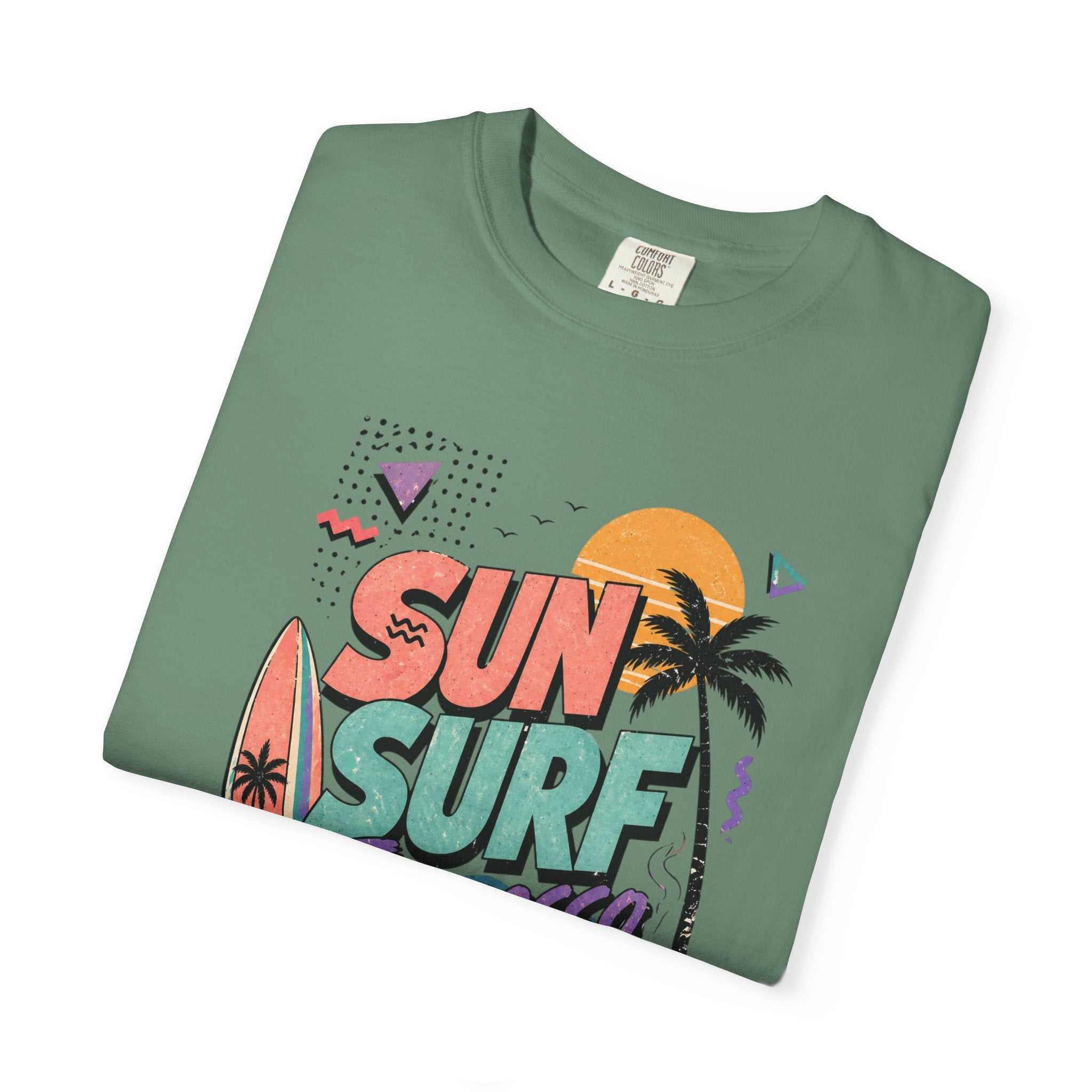 T-shirt | Tropical Palm Sunset and Coffee Design