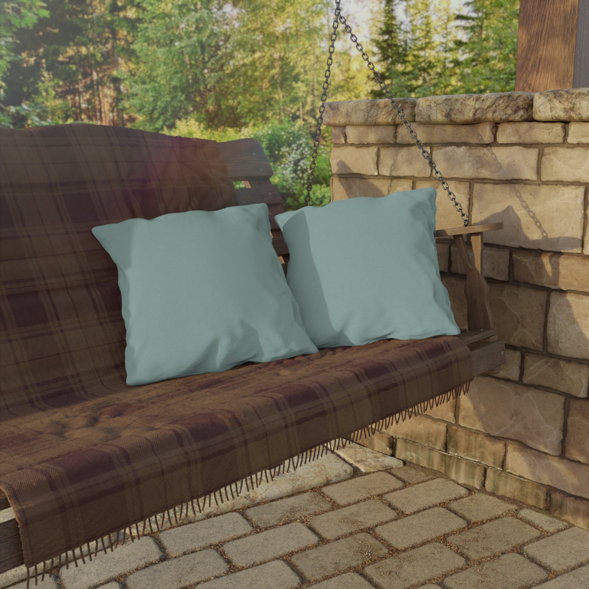 Solid Seafoam Outdoor Pillow | Coastal Patio Cushion, Weather-Resistant Throw