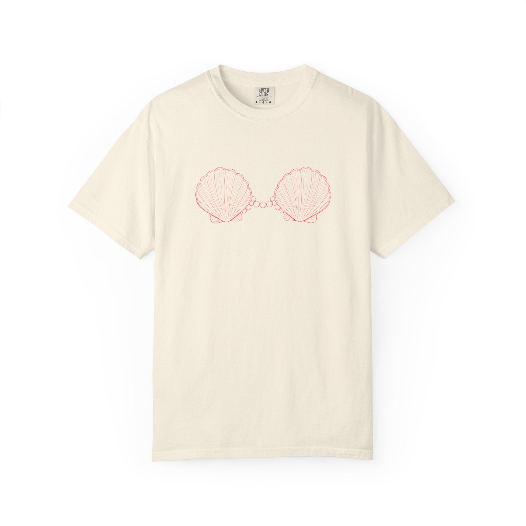 Mermaid Shell Bra T-shirt | Mermaid Energy Graphic Tee