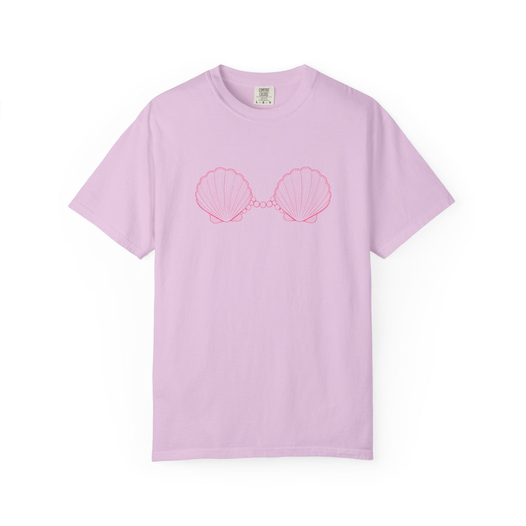 Mermaid Shell Bra T-shirt | Mermaid Energy Graphic Tee