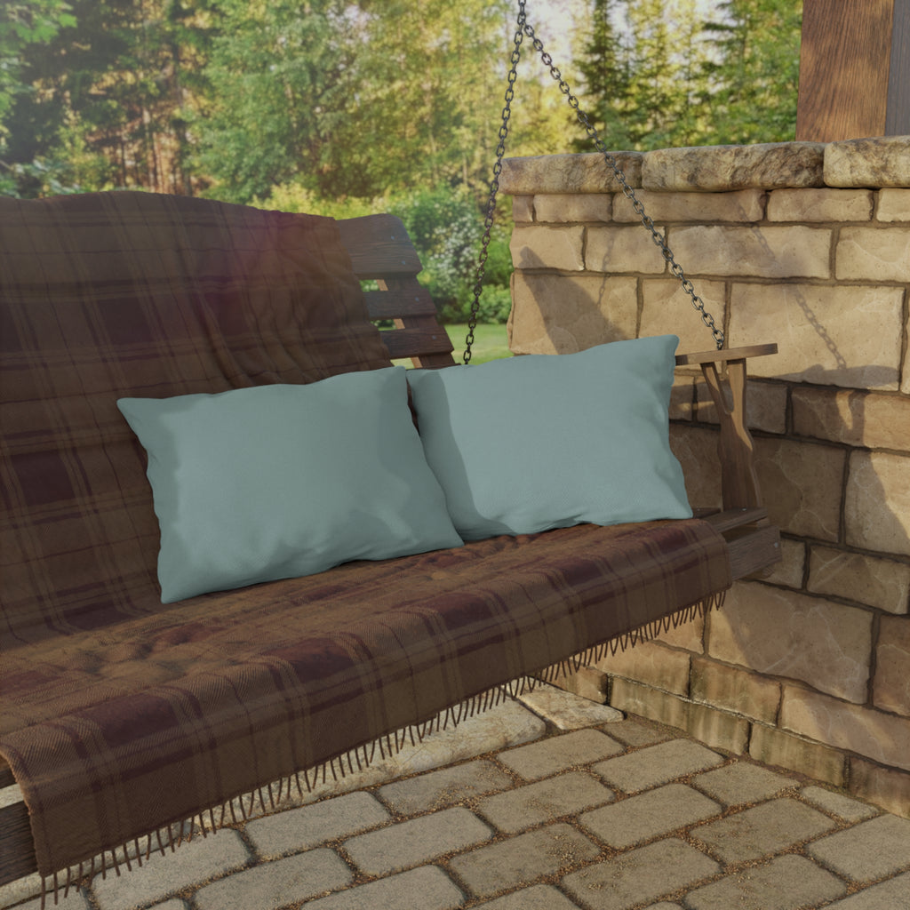 Solid Seafoam Outdoor Pillow | Coastal Patio Cushion, Weather-Resistant Throw