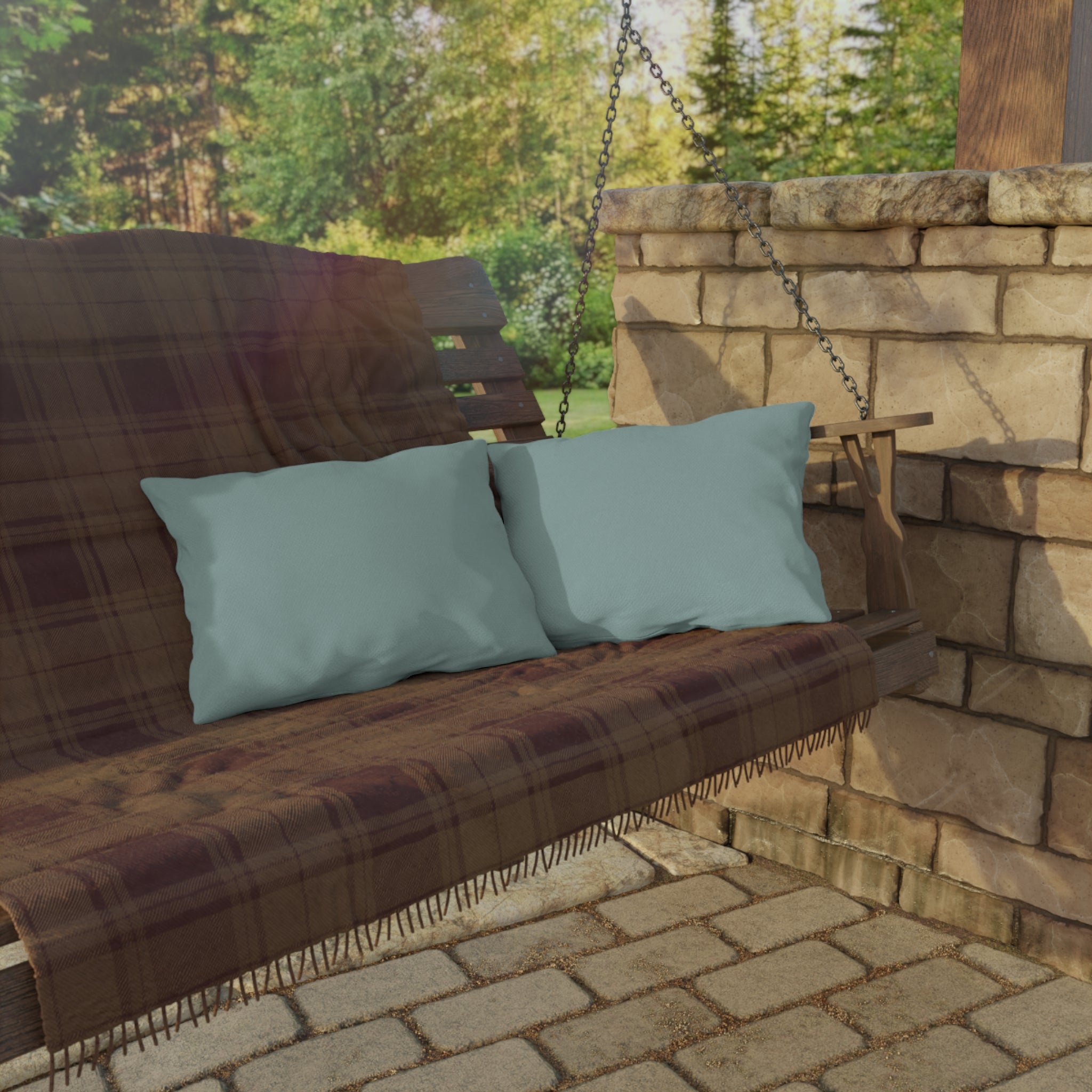 Solid Seafoam Outdoor Pillow | Coastal Patio Cushion, Weather-Resistant Throw