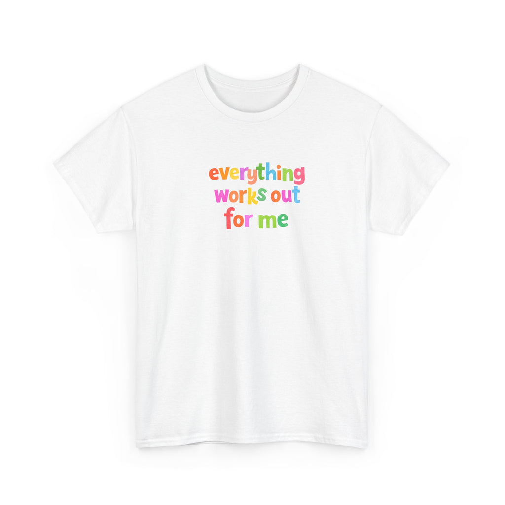 Rainbow Lettering T-Shirt | Colorful Oversized Cotton Tee