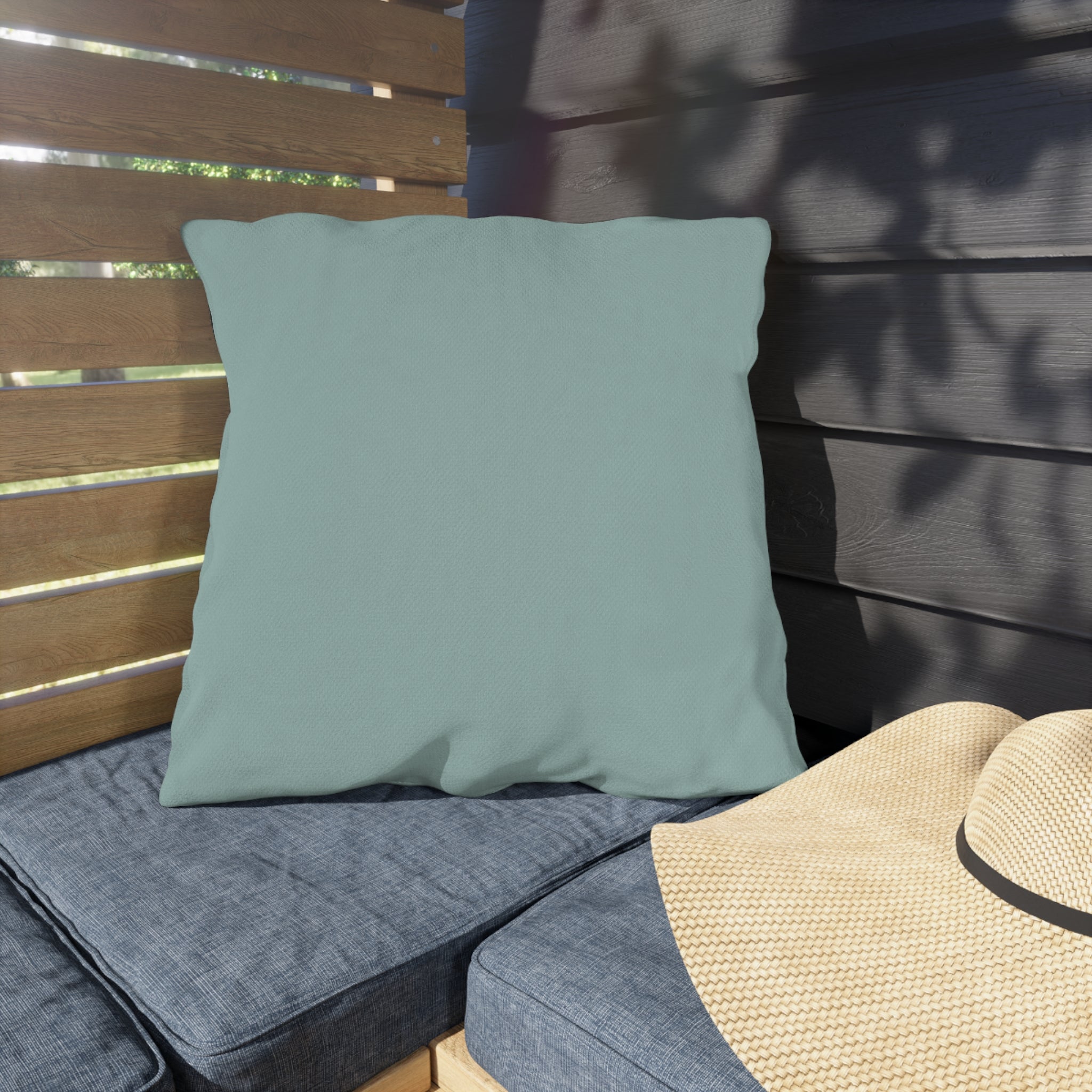 Solid Seafoam Outdoor Pillow | Coastal Patio Cushion, Weather-Resistant Throw