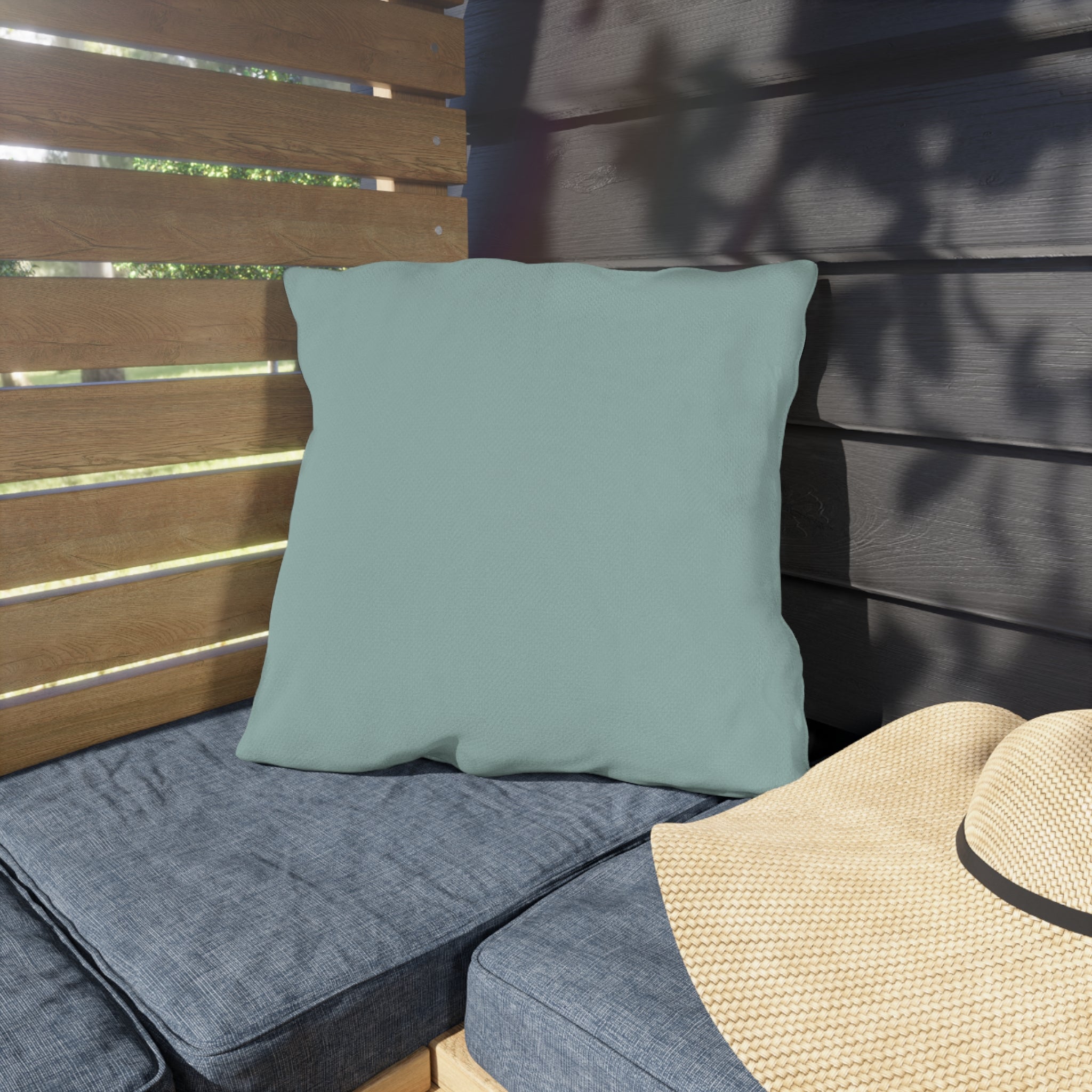 Solid Seafoam Outdoor Pillow | Coastal Patio Cushion, Weather-Resistant Throw