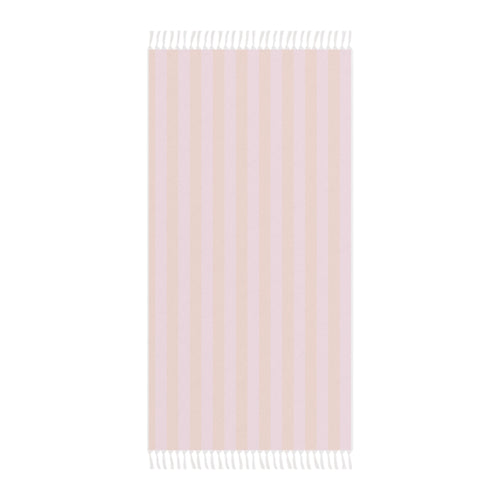 Boho Stripe Beach Towel | Pink Orange Turkish Towel