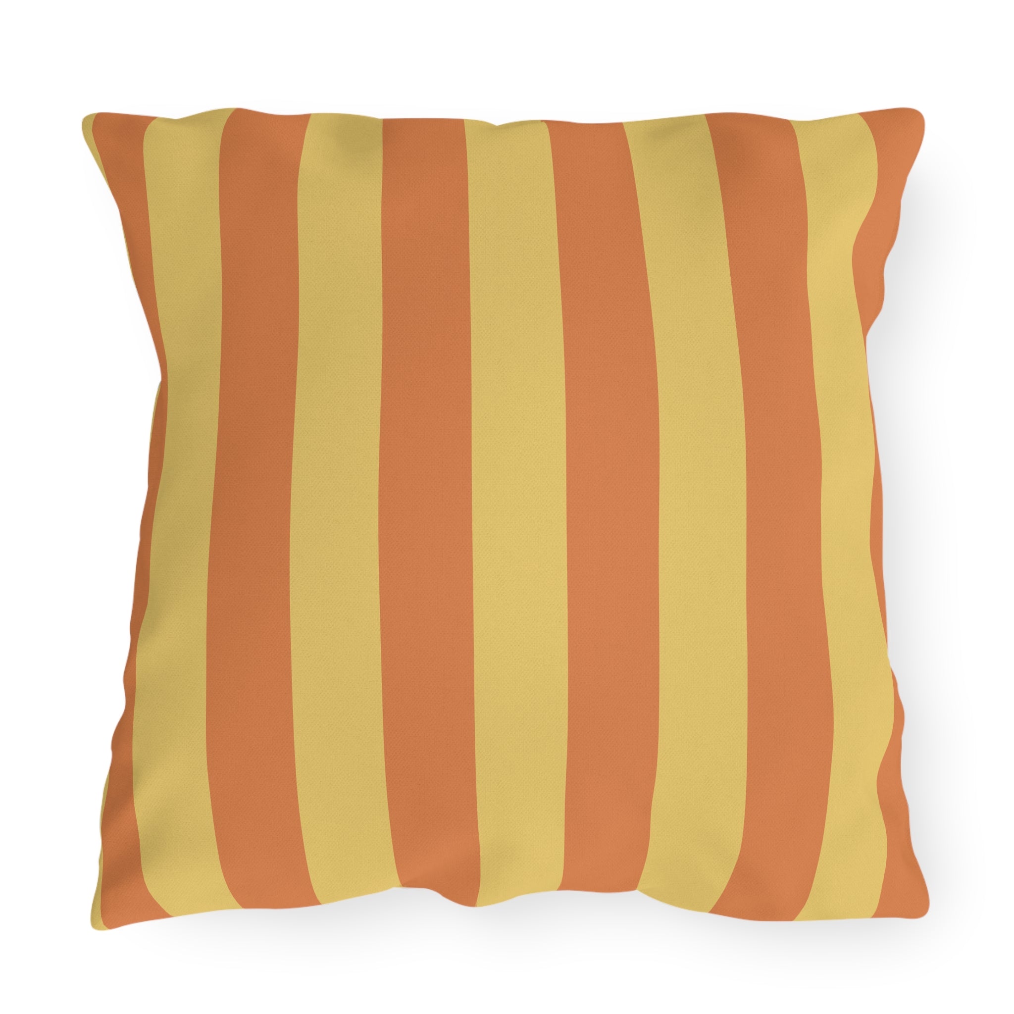 Sunset Stripe Outdoor Pillows | Yellow Orange Striped Cushion