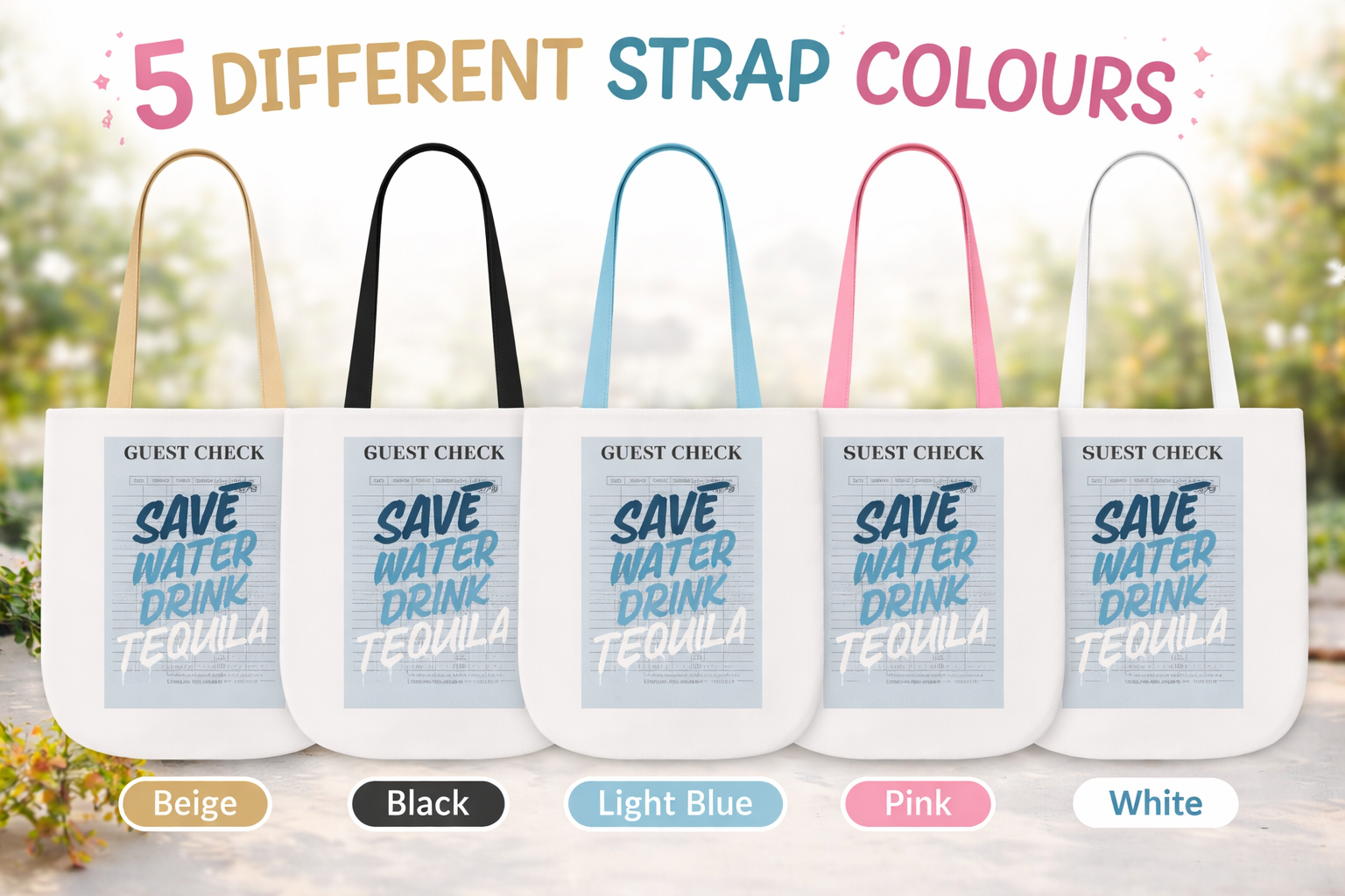 Save Water Drink Tequila Tote Bag | Guest Check Design